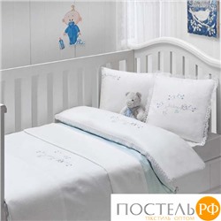 T1212T10524102 Комплект детского постельного белья Tivolyo home COUPLE BEBE голубой без покрывала
