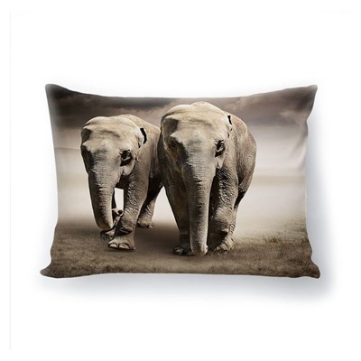 Подушка декоративная с 3D рисунком "Слоны"