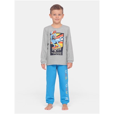 Пижама для мальчика Cherubino CSKB 50079-11 Светло-серый меланж
