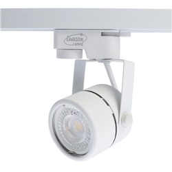 Трековый светильник Luazon Lighting под лампу Gu10, круглый, корпус белый