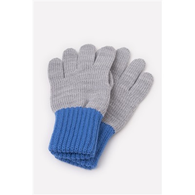 Перчатки для мальчика Crockid К 109 светло-серый меланж, голубой