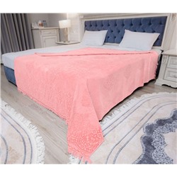Покрывало Велюр махровое жаккардовое Париса 150х200 (розовый)