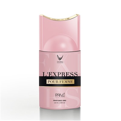 Дезодорант-спрей Prive L' EXPRESS POUR FEMME Парфюмированный для женщин с цветочным ароматом, 250 мл.