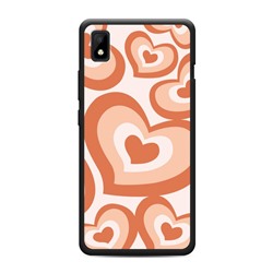 Матовый силиконовый чехол Peach color heart latte на ZTE Blade L210