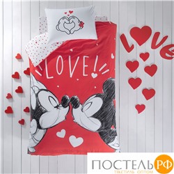 Постельное белье детское MINNIE&MICKEY LOVELY, 1,5-спальное, TAC-Турция коробка