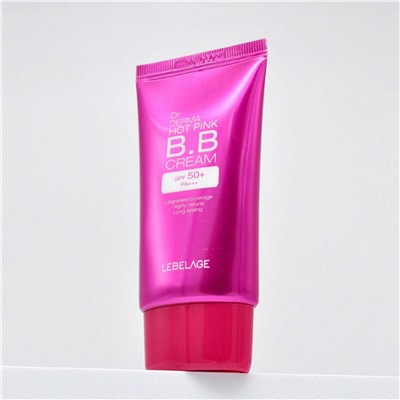 Lebelage BB-крем увлажняющий с экстрактом розы / Dr. Derma Hot Pink BB Cream Spf 50+ Pa+++, 30 мл