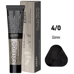 Крем-краска для волос 4/0 Шатен DeLuxe Silver ESTEL 60 мл