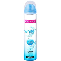 Дезодорант-спрей женский Concertino White Fresh&Pure Парфюмированный, 75мл