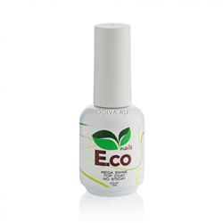 E.co Nails, Mega Shine Top Coat No Sticky - топ для гель-лака "Мега блеск", 15 мл