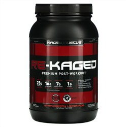 Kaged Muscle, "Re-Kaged", питание для физической активности с ускоряющим обменные процессы белком, со вкусом клубничного лимонада, 2,07 фунта (940 г)