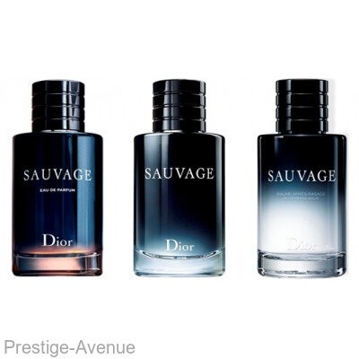 Подарочный мужской набор Christian Dior SAUVAGE 3x30 ml