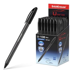 Ручка шариковая U-108 Original Stick Ultra Glide Technology черная 1.0мм 47596 ErichKrause