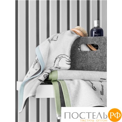 Togas КАССЛЕР бел-сер К-т полотенец 50х75/70х130, 100% хлопок, 550 г/м2