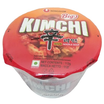 Лапша быстрого приготовления Кимчи Рамен Nongshim, Корея, 112 г Акция