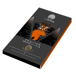 Шоколад темный с апельсином, корицей и кедровым орехом / 100 г / Сибирский кедр