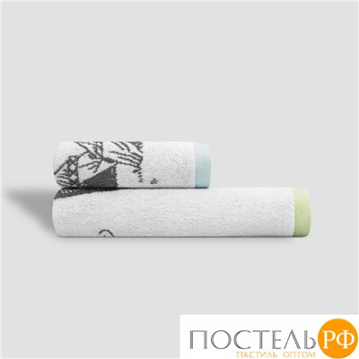 Togas КАССЛЕР бел-сер К-т полотенец 50х75/70х130, 100% хлопок, 550 г/м2