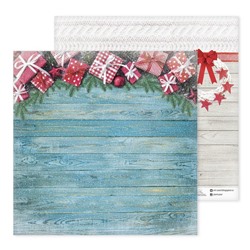 Бумага для скрапбукинга Зима «Время подарков», 30,5 × 30,5 см