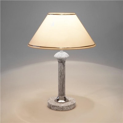 Настольная лампа Lorenzo, 1x40Вт E27, цвет хром, мрамор