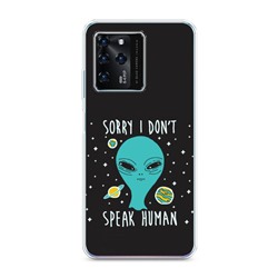 Силиконовый чехол Speak human на ZTE Blade V30