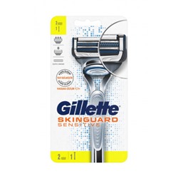 Gillette станок FUSION SKINGUARD SENSITIVE (Станок + 2 кассеты)