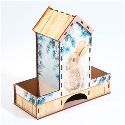 Чайный домик «Реалистичный кролик», 19,5 х 9 х 19,5 см