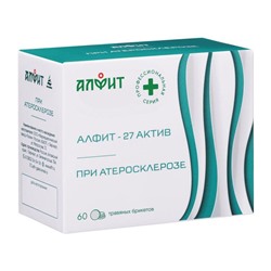 Алфит-актив 27 для профилактики атеросклероза, 120 г (60 брикетов по 2 г), Алфит