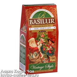 чай Basilur Винтаж "Новогодний подарок" чёрный листовой, с добавками 85 г.