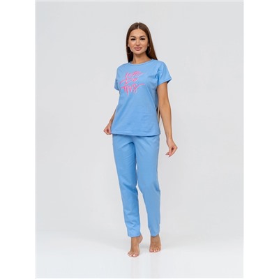 Пижама женская Текс-Плюс, цвет голубой