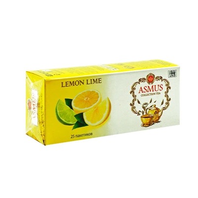 чай Asmus Lemon Lime чёрный 2 г*25 пак.