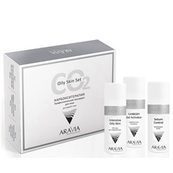 Aravia Набор карбокситерапии для жирной кожи лица CO2 / Oily Skin Set, 150 мл x 3