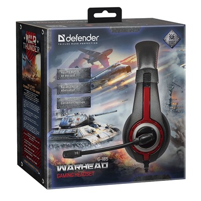 Компьютерная гарнитура Defender Warhead G-185 (red)