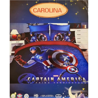 Постельное белье из сатина коллекция Carolina XBL738 Капитан Америка
