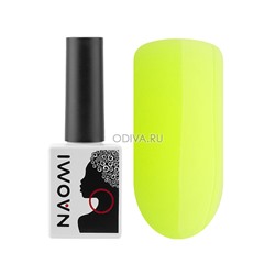 Naomi, цветная каучуковая база для гель-лака (Neon Yellow), 10 мл