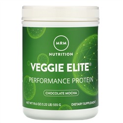 MRM, Veggie Elite, протеин для повышения продуктивности, шоколадный мокко, 555 г (1,22 фунта)
