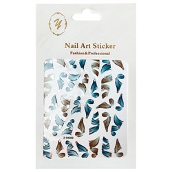 Nail Art Sticker, 2D стикер Z-D4300 (серебро)