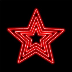 Светодиодное панно «Красная звезда», 80 × 76 × 3 см, 20 Вт, 220 В