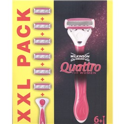 Станок для бритья Schick (Wilkinson Sword) QUATTRO Women (+6 кассет)