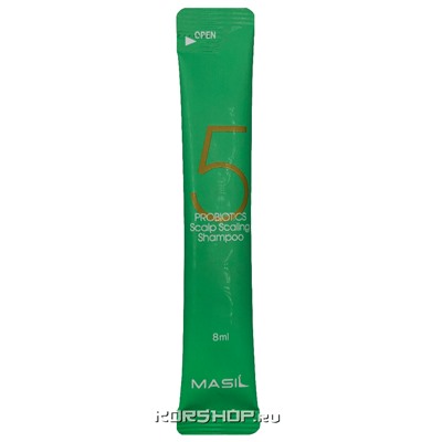 Глубокоочищающий шампунь для волос с пробиотиками 5 Probiotics Scalp Scaling Shampoo Masil, Корея, 8 мл