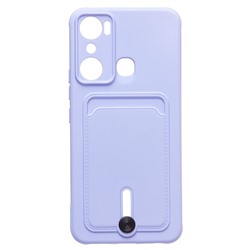 Чехол-накладка - SC304 с картхолдером для "infinix HOT 20i" (light violet)