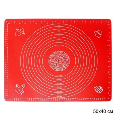 Силиконовый коврик 40х50 см / GY-633-R /уп 100/ красный 0,177
