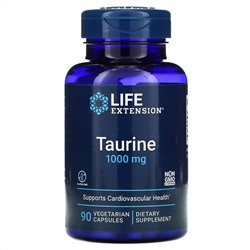 Life Extension, Таурин, 1000 мг, 90 вегетарианских капсул