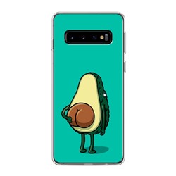 Силиконовый чехол Попа авокадо на Samsung Galaxy S10