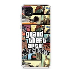 Силиконовый чехол GTA san andreas кадры на ZTE Blade 20 Smart