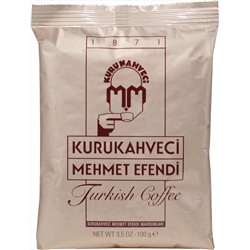 KURUKAHVECI MEHMET EFENDI. Турецкий кофе (молотый) 100 гр. мягкая упаковка