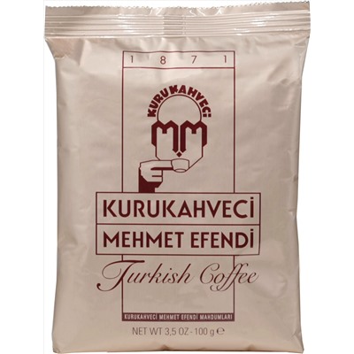 KURUKAHVECI MEHMET EFENDI. Турецкий кофе (молотый) 100 гр. мягкая упаковка