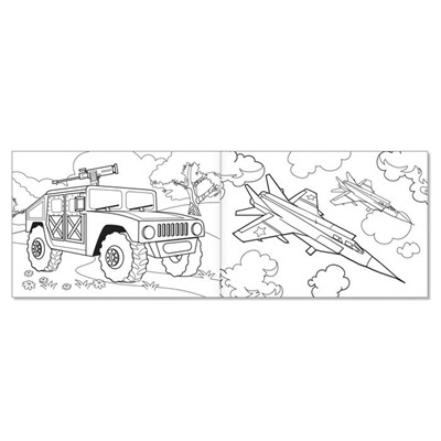 Набор раскрасок для мальчиков «Транспорт», 4 шт. по 12 стр., формат А5