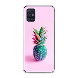 Силиконовый чехол Разноцветный ананас на Samsung Galaxy A51