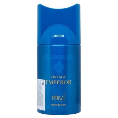 Дезодорант-спрей Prive VINTAGE EMPEROR Парфюмированный для мужчин , фужерный аромат, 250 мл