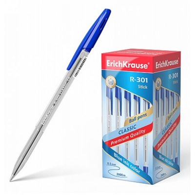 Ручка шариковая R-301 Classic синяя 1.0мм 43184 ErichKrause