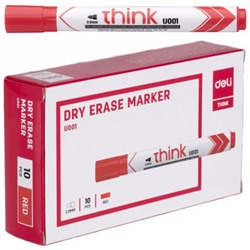 Маркер для магнитной доски Think круглый 2 мм красный EU00140 (412165) Deli